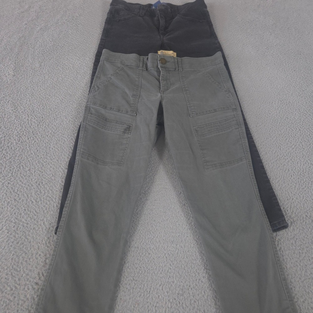 LOT OF 2 Democracy Pants Womens 10 10 Petite Olive Ab solution Skinny Cargo Leg